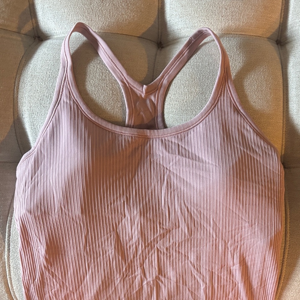 Lululemon Athletica Pink Ribbed Tank